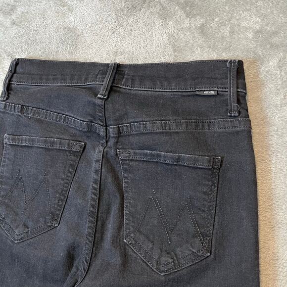 Mother The Stunner‎ Double Zip Ankle Step Fray In Not Guilty Black Size 25 - Picture 5 of 10